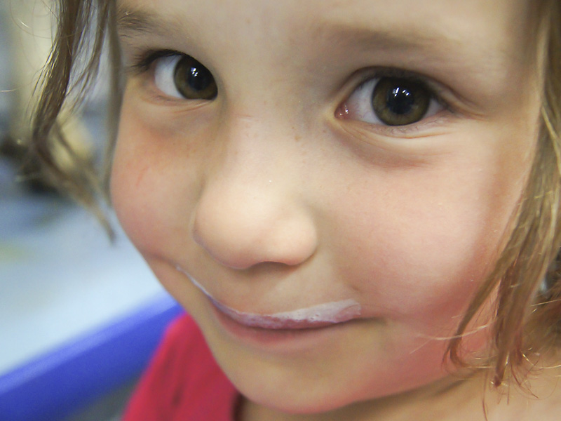 Lecker, frische Milch!